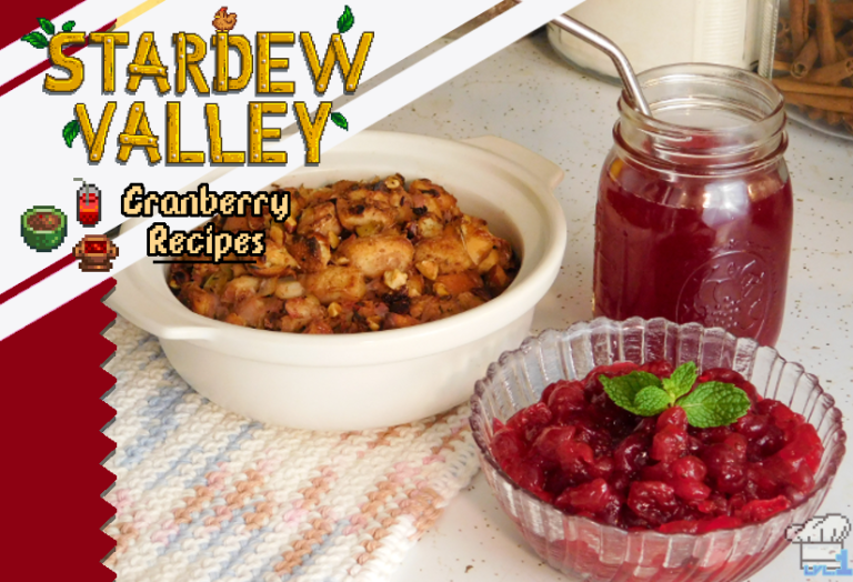 Stardew Valley Cranberry Sauce Cranberry Candy Stuffing Lvl 1 Chef   Stardew Valley Super Meal Recipe 1 768x524 